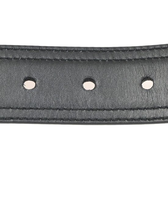 GUCCI Logo Belt 80/32 35mm Leather Black GHW Italy 68KC925 main image 10